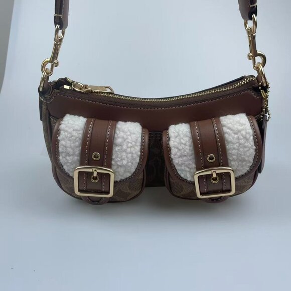 Coach ASHTON BAGUETTE New Season Outlet Classic Logo Monogram Coated French Bagu - Picture 3 of 4